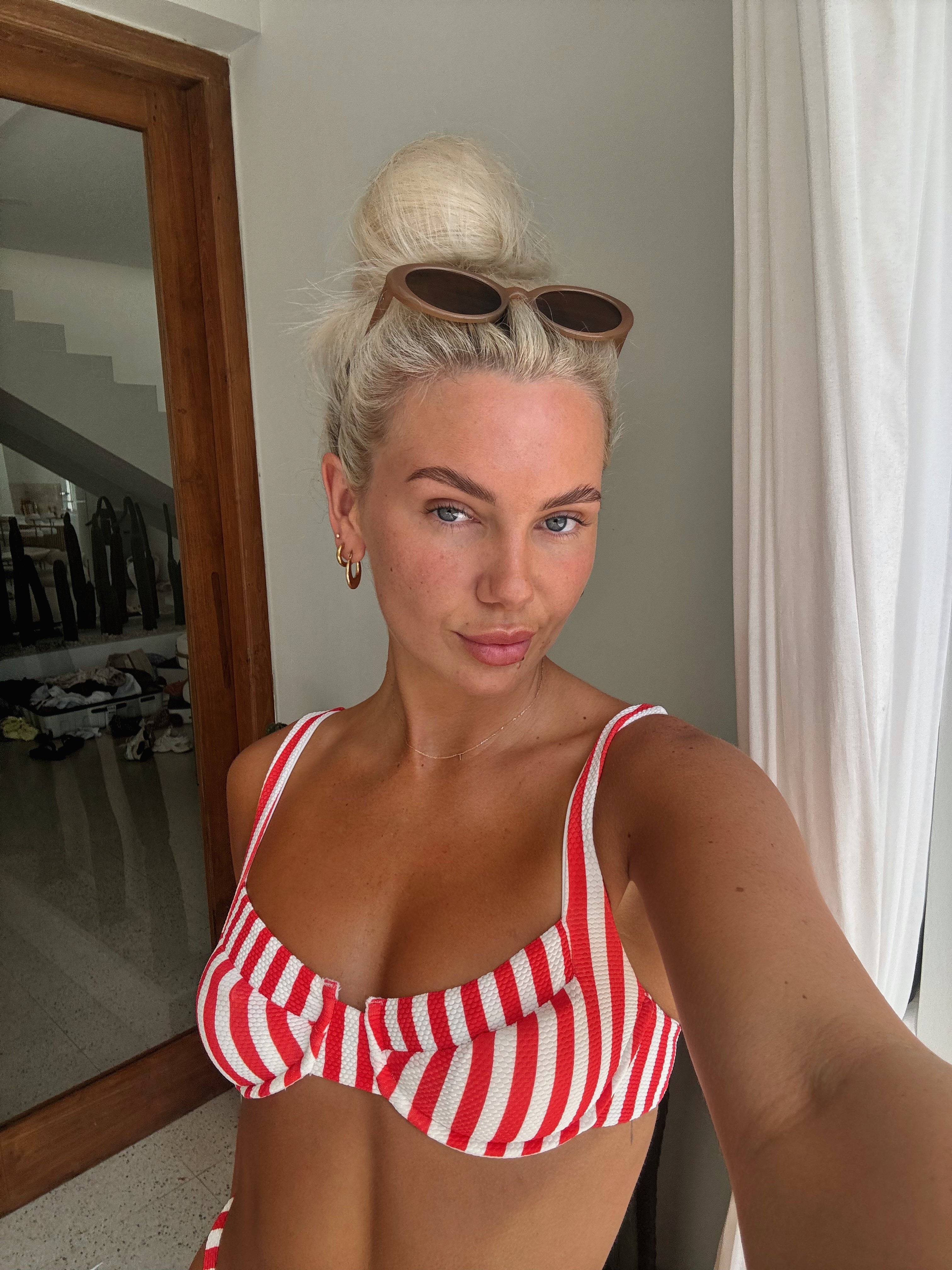 The Mediterranean Striped Bikini Top